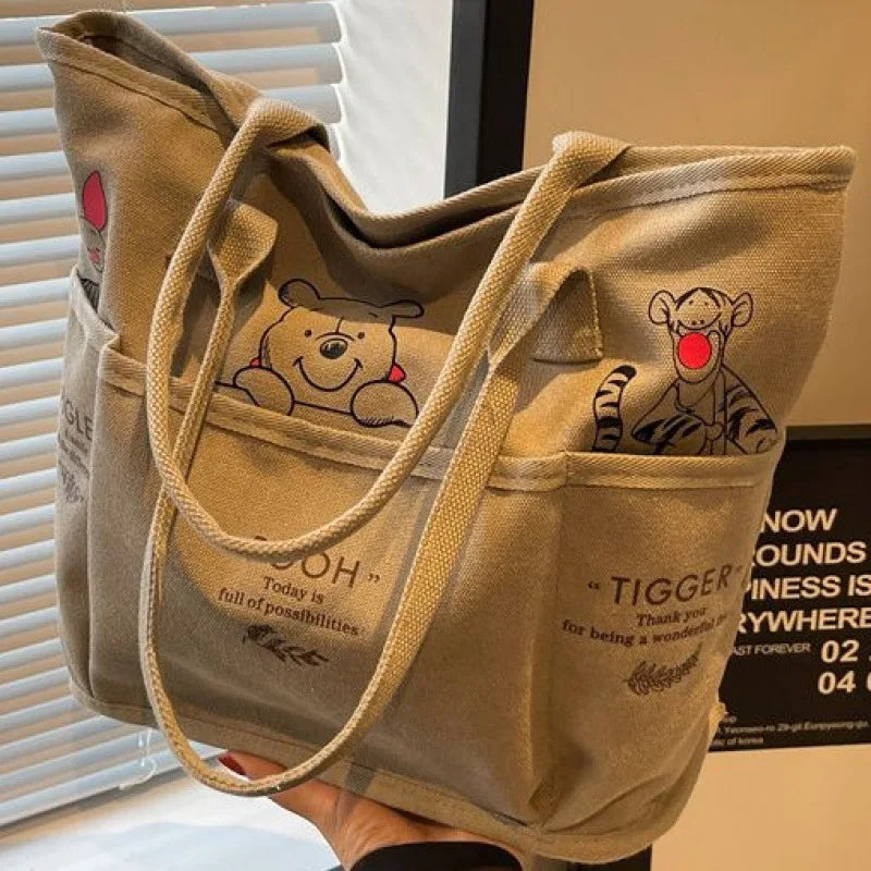 MINISO Tote Bag – Cartoon Style & Large Capacity