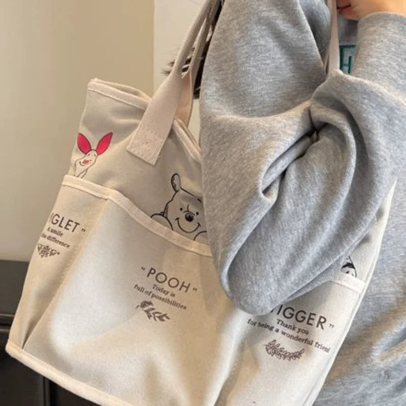 MINISO Tote Bag – Cartoon Style & Large Capacity
