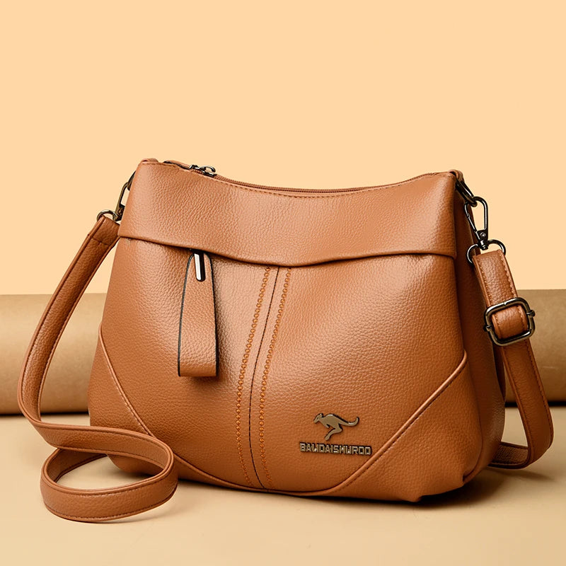 Women’s Large Capacity PU Leather Tote Bag – Elegant Shoulder & Crossbody Handbag