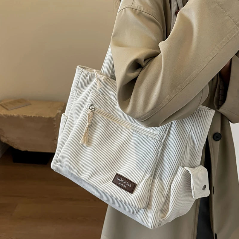 Corduroy Shoulder Bag – Soft, Trendy & Versatile