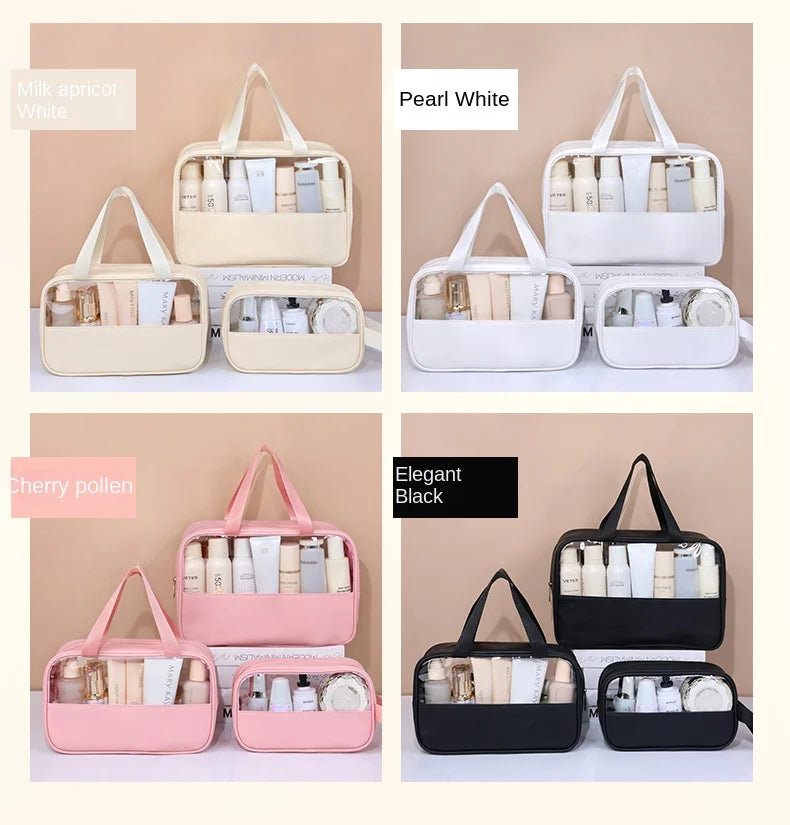 Transparent Waterproof Makeup Bag – Large Capacity Multifunction Travel Pouch for Women