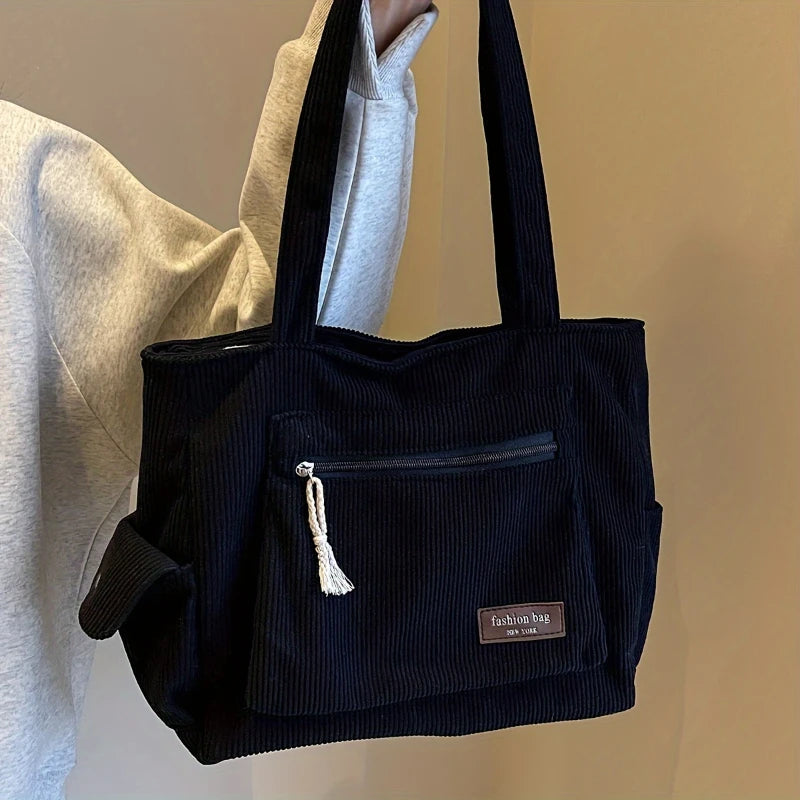 Corduroy Shoulder Bag – Soft, Trendy & Versatile