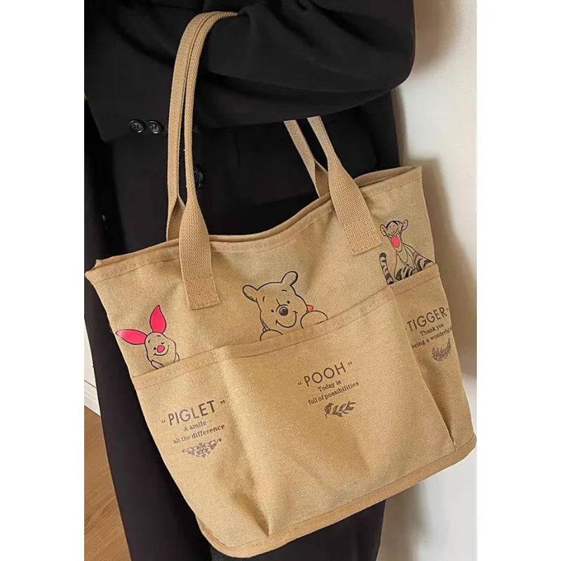 MINISO Tote Bag – Cartoon Style & Large Capacity
