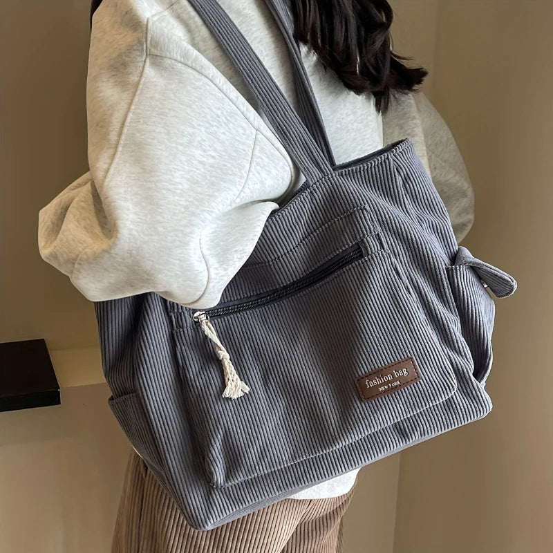 Corduroy Shoulder Bag – Soft, Trendy & Versatile