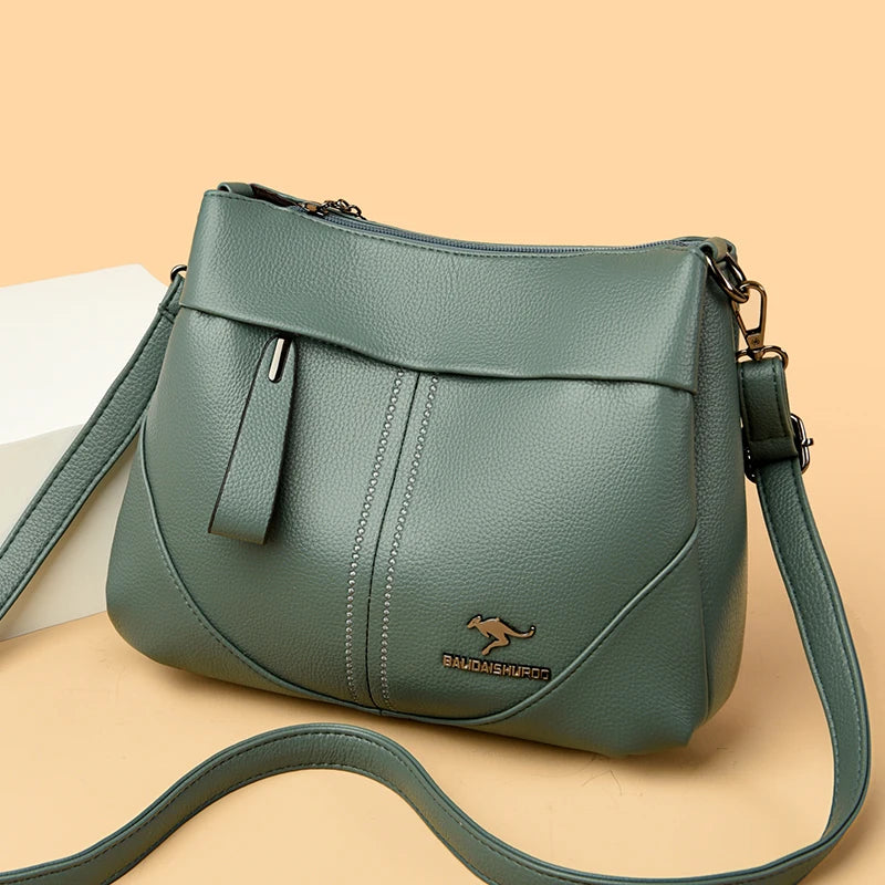 Women’s Large Capacity PU Leather Tote Bag – Elegant Shoulder & Crossbody Handbag