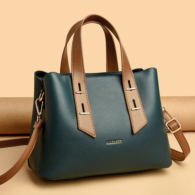 High-Capacity Retro PU Leather Crossbody Handbag for Women – Classic Fashion Shoulder Bag