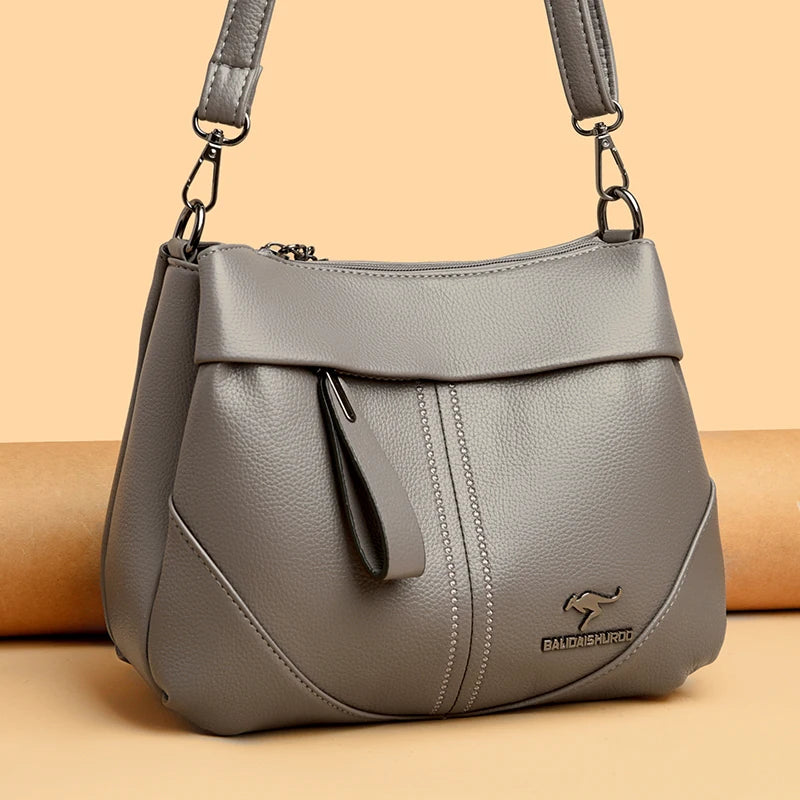 Women’s Large Capacity PU Leather Tote Bag – Elegant Shoulder & Crossbody Handbag