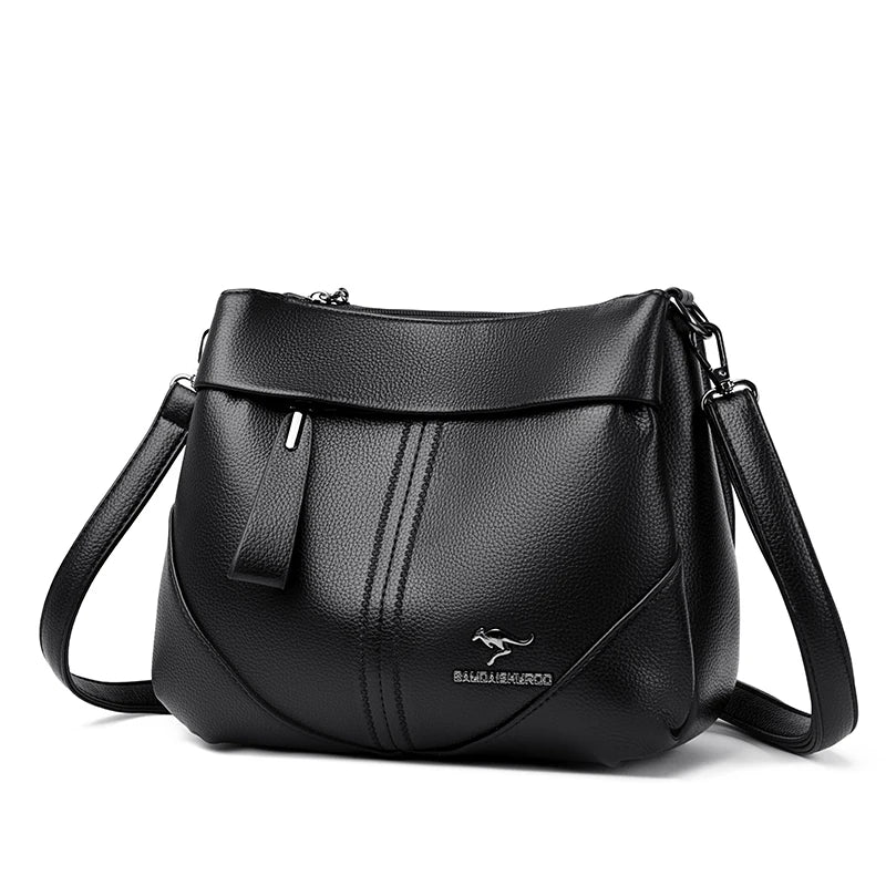Women’s Large Capacity PU Leather Tote Bag – Elegant Shoulder & Crossbody Handbag