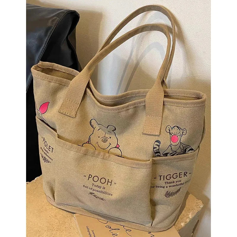 MINISO Tote Bag – Cartoon Style & Large Capacity
