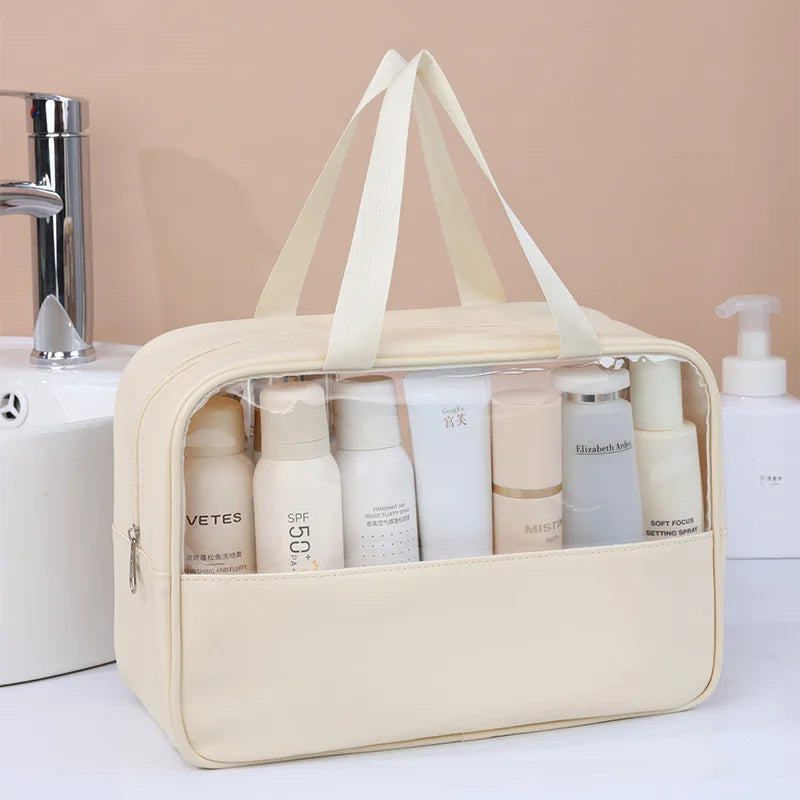 Transparent Waterproof Makeup Bag – Large Capacity Multifunction Travel Pouch for Women