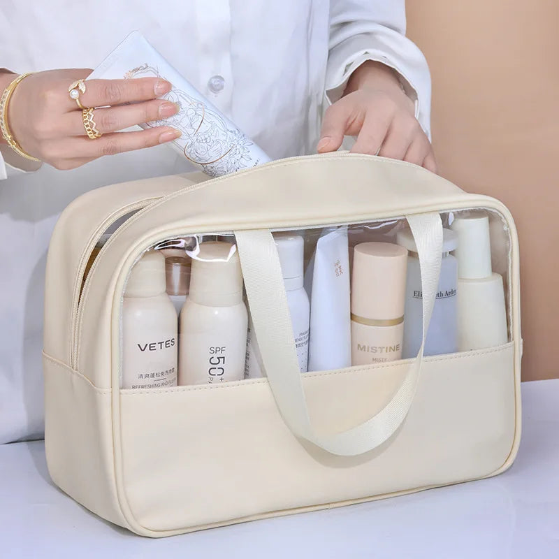 Transparent Waterproof Makeup Bag – Large Capacity Multifunction Travel Pouch for Women