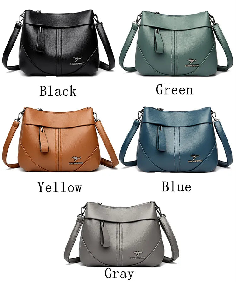 Women’s Large Capacity PU Leather Tote Bag – Elegant Shoulder & Crossbody Handbag