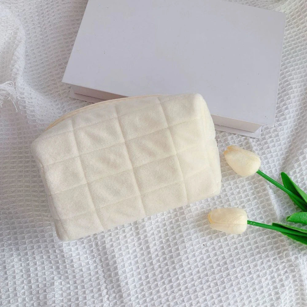 Soft Cosmetic Pouch with Zipper Closure