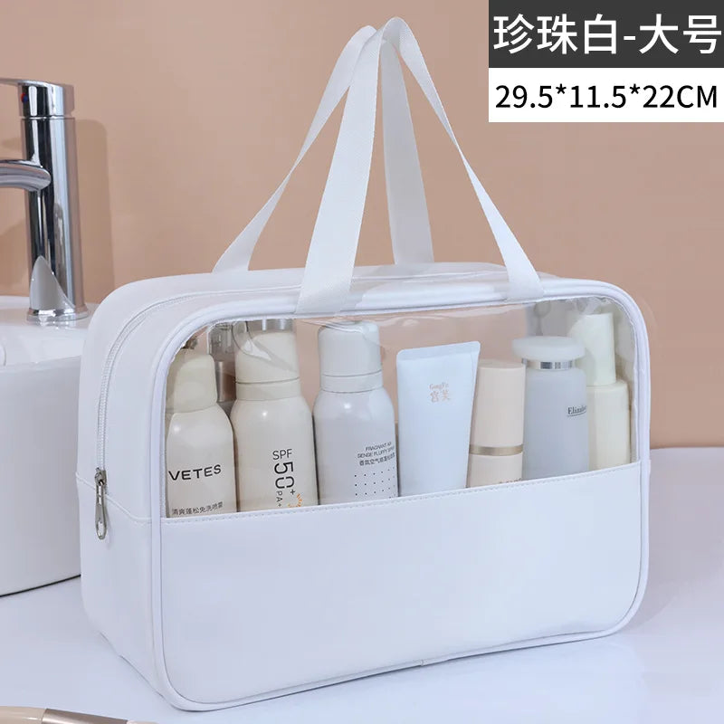 Transparent Waterproof Makeup Bag – Large Capacity Multifunction Travel Pouch for Women