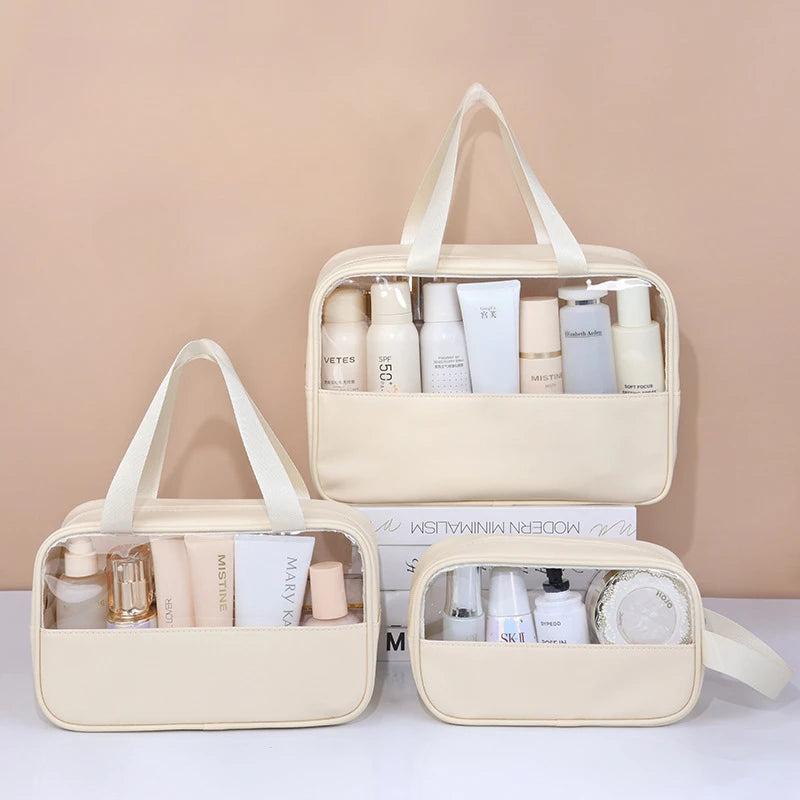 Transparent Waterproof Makeup Bag – Large Capacity Multifunction Travel Pouch for Women