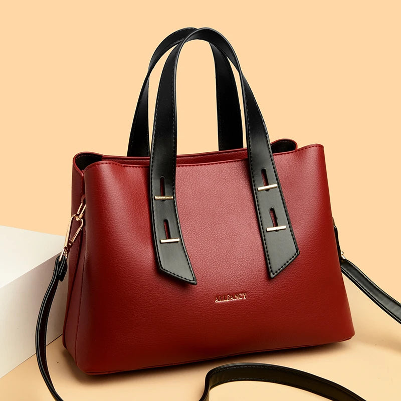 High-capacity Women's Bag Fashion Classical Style Crossbody Handbag Retro PU Leather Shoulder and Purse Casual Bag Daily wallet