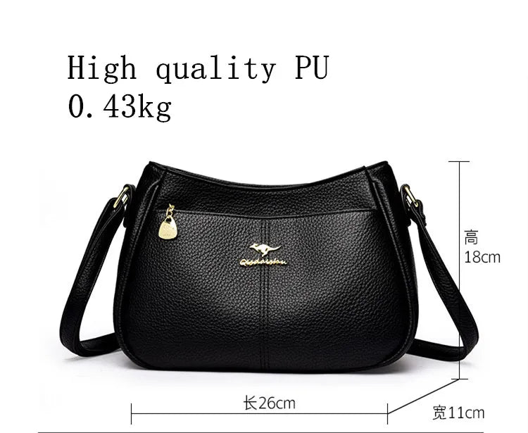 Luxury Soft PU Leather Tote Bag for Women – 2025 Fashion Shoulder & Crossbody Bag