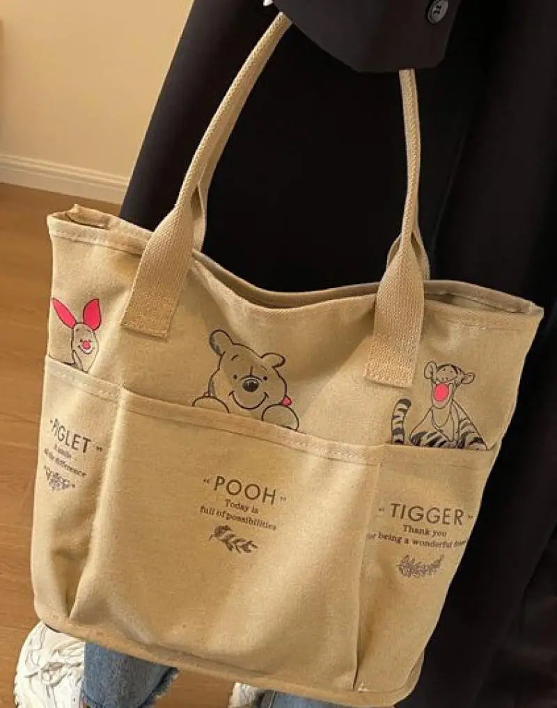 MINISO Tote Bag – Cartoon Style & Large Capacity